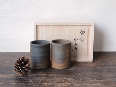 [25166]伊部湯呑二人（屋代剛右）