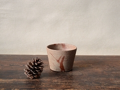 [25169]伊部火襷そば猪口（屋代剛右）