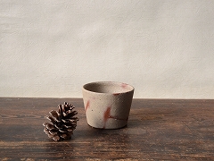 [25170]伊部火襷そば猪口（屋代剛右）